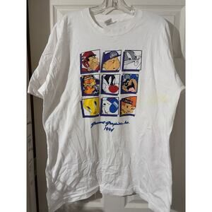 Vintage 90s Cartoon Garment Graphics Shirt Sz XXL Garfield Bugs Taz Snoopy